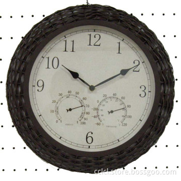 15&quot; Rattan Effect Clock